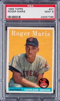 1958 Topps #47 Roger Maris Rookie Card – PSA MINT 9